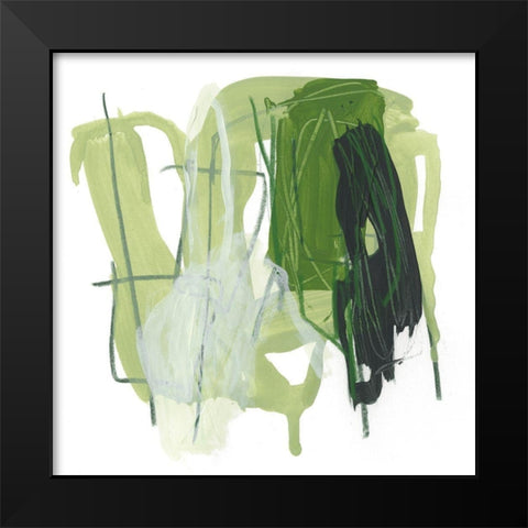 Jade Schematic VII Black Modern Wood Framed Art Print by Vess, June Erica