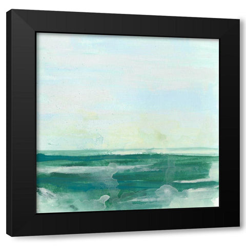Seafoam Syllogism I Black Modern Wood Framed Art Print by Vess, June Erica