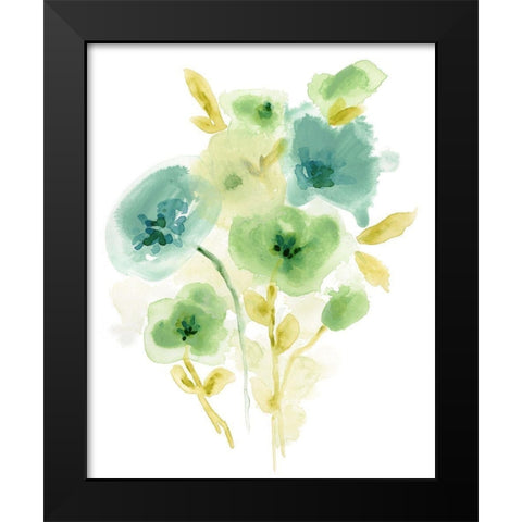 Meadow Bouquet II Black Modern Wood Framed Art Print by Vess, June Erica