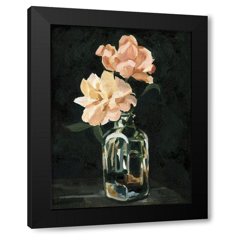 Dark Rose Arrangement II Black Modern Wood Framed Art Print by Caroline, Emma