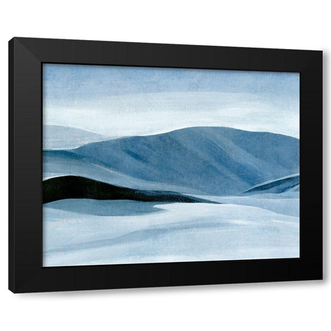 Indigo Range I Black Modern Wood Framed Art Print with Double Matting by Warren, Annie