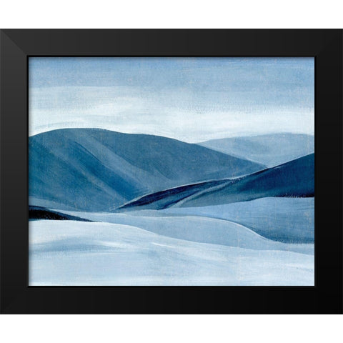 Indigo Range II Black Modern Wood Framed Art Print by Warren, Annie