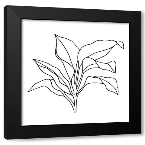 Foliage Contour I Black Modern Wood Framed Art Print with Double Matting by Warren, Annie