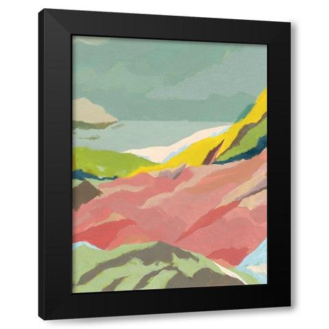Candy Coast II Black Modern Wood Framed Art Print with Double Matting by Green, Jacob