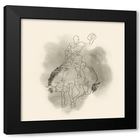 Broc Buster II Black Modern Wood Framed Art Print with Double Matting by Green, Jacob