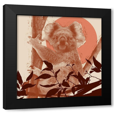 Pop Art Koala II Black Modern Wood Framed Art Print with Double Matting by Green, Jacob