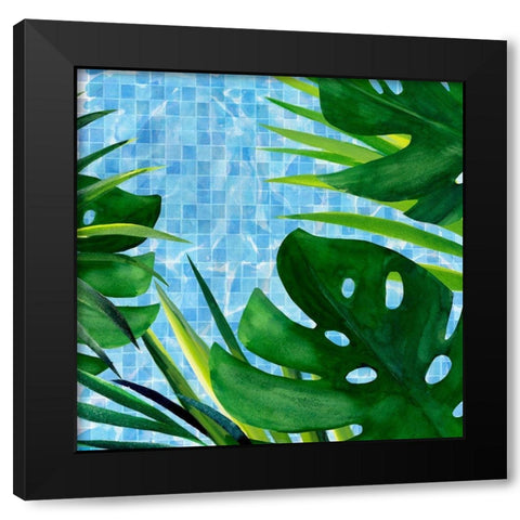 Poolside Shade II Black Modern Wood Framed Art Print with Double Matting by Warren, Annie