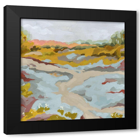 Lowland River II Black Modern Wood Framed Art Print with Double Matting by Green, Jacob