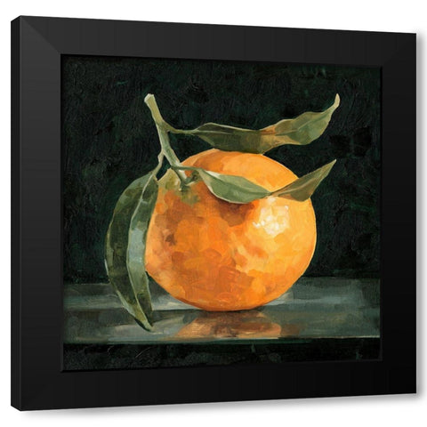 Dark Orange Still Life I Black Modern Wood Framed Art Print by Caroline, Emma