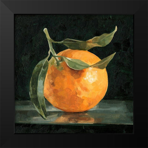 Dark Orange Still Life I Black Modern Wood Framed Art Print by Caroline, Emma