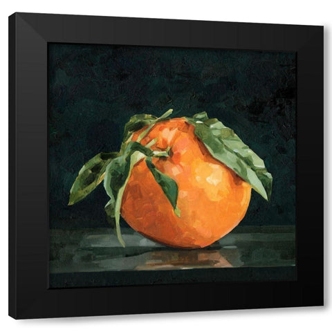 Dark Orange Still Life II Black Modern Wood Framed Art Print with Double Matting by Caroline, Emma