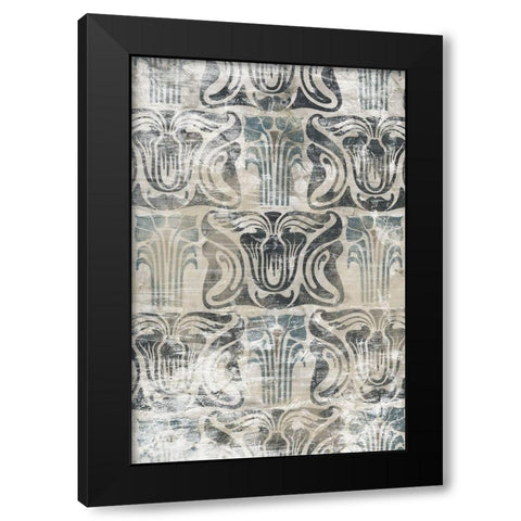 Weathered Deco Panel II Black Modern Wood Framed Art Print with Double Matting by Vess, June Erica