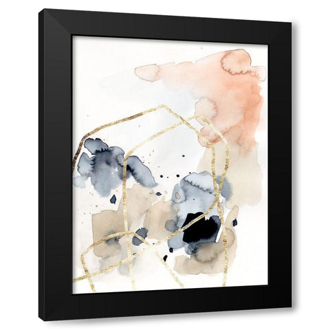 Syncopate I Black Modern Wood Framed Art Print with Double Matting by Barnes, Victoria