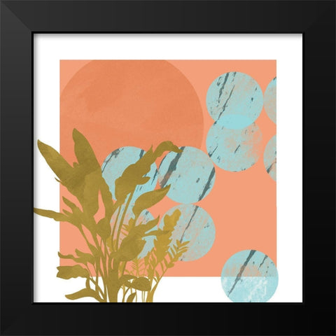 Halftone Dots I Black Modern Wood Framed Art Print by Green, Jacob