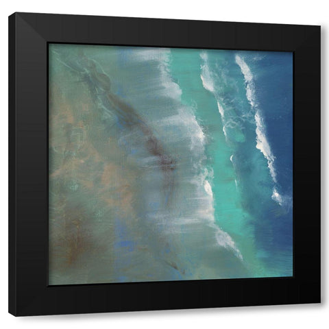 Aerial Coast II Black Modern Wood Framed Art Print with Double Matting by Finch, Sheila