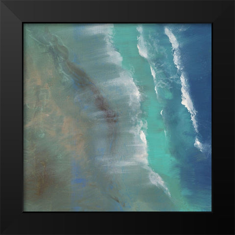 Aerial Coast II Black Modern Wood Framed Art Print by Finch, Sheila