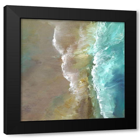 Aerial Coast III Black Modern Wood Framed Art Print with Double Matting by Finch, Sheila