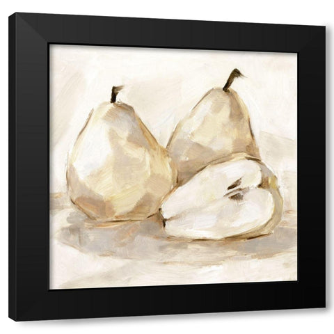 White Pear Study I Black Modern Wood Framed Art Print by Harper, Ethan