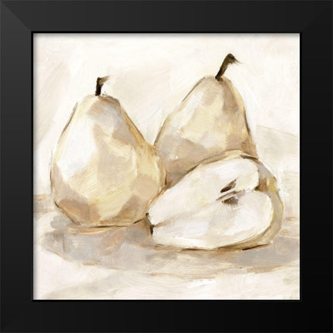 White Pear Study I Black Modern Wood Framed Art Print by Harper, Ethan