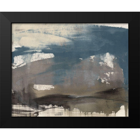 Kinetic Coastline II Black Modern Wood Framed Art Print by Goldberger, Jennifer