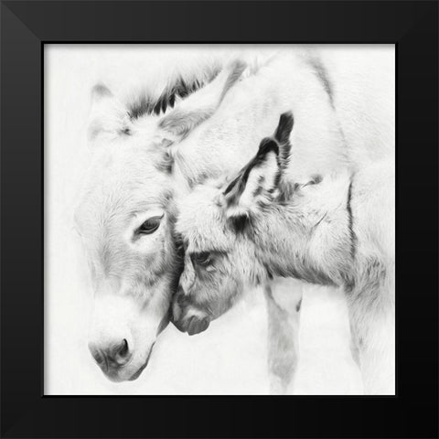 Donkey Portrait III Black Modern Wood Framed Art Print by PHBurchett
