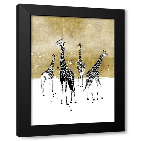 Spotted Giraffe I Black Modern Wood Framed Art Print by Warren, Annie