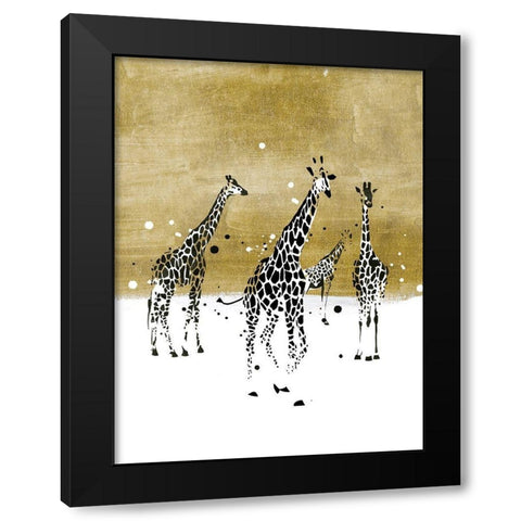 Spotted Giraffe II Black Modern Wood Framed Art Print by Warren, Annie