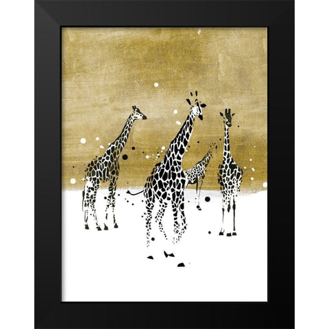 Spotted Giraffe II Black Modern Wood Framed Art Print by Warren, Annie