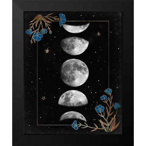 Night Moon I Black Modern Wood Framed Art Print by Wang, Melissa