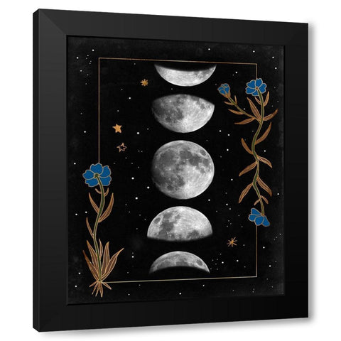 Night Moon II Black Modern Wood Framed Art Print by Wang, Melissa