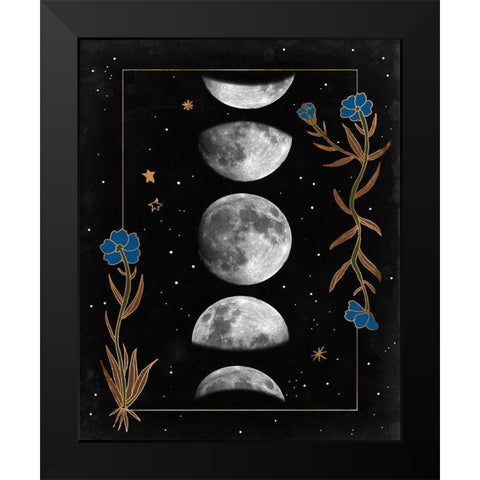 Night Moon II Black Modern Wood Framed Art Print by Wang, Melissa