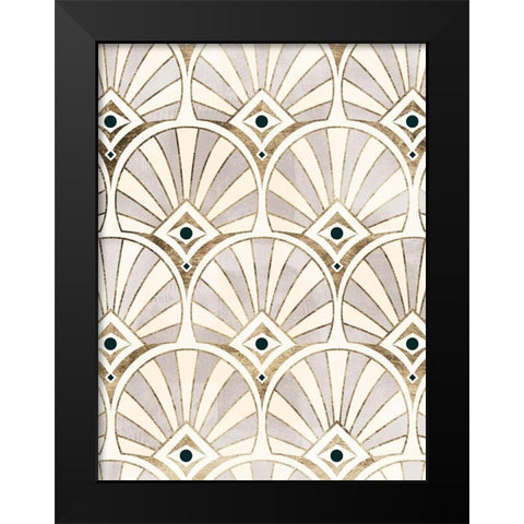 Deco Patterning I Black Modern Wood Framed Art Print by Barnes, Victoria