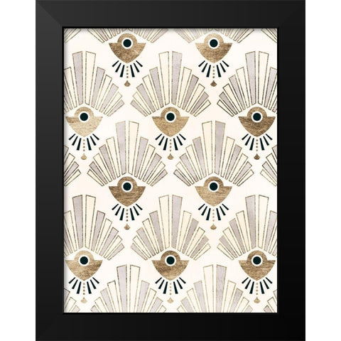 Deco Patterning III Black Modern Wood Framed Art Print by Barnes, Victoria