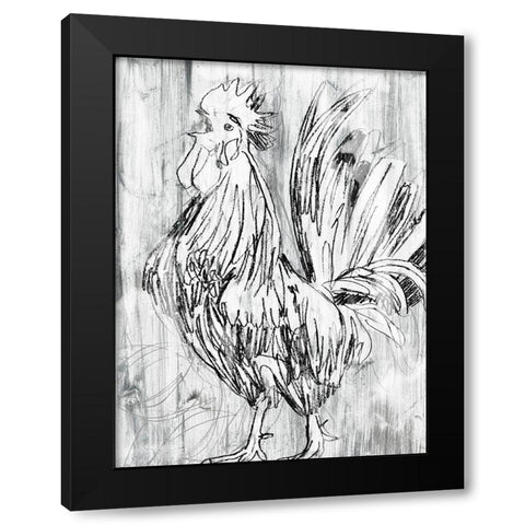 Barnwood Flock II Black Modern Wood Framed Art Print by Vess, June Erica