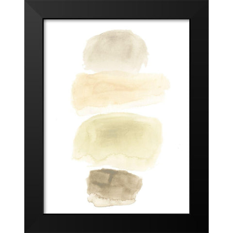 Stone Flow I Black Modern Wood Framed Art Print by Vess, June Erica