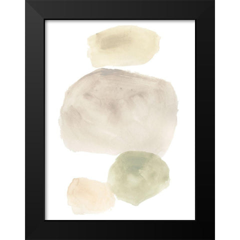 Stone Flow III Black Modern Wood Framed Art Print by Vess, June Erica