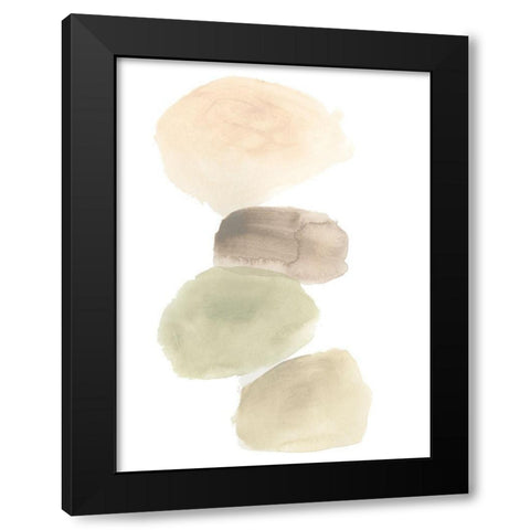 Stone Flow IV Black Modern Wood Framed Art Print with Double Matting by Vess, June Erica