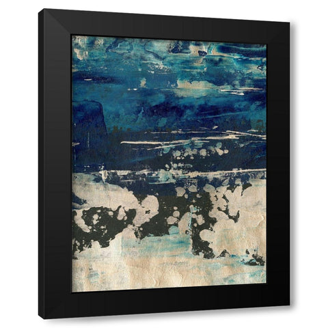 Silver Surf I Black Modern Wood Framed Art Print by Harper, Ethan