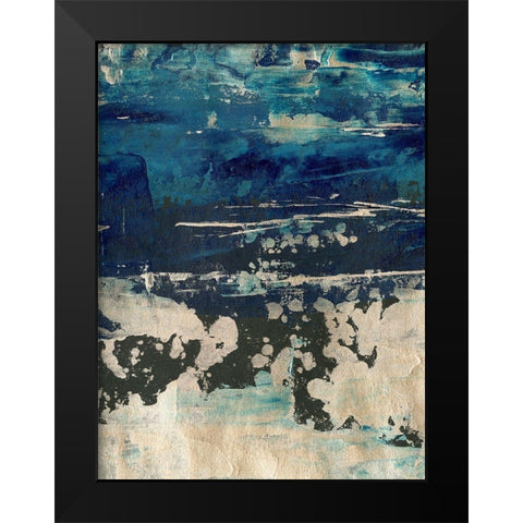 Silver Surf I Black Modern Wood Framed Art Print by Harper, Ethan