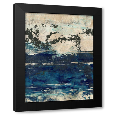 Silver Surf II Black Modern Wood Framed Art Print by Harper, Ethan