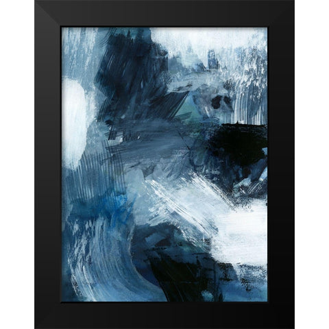 Composition in Blue III Black Modern Wood Framed Art Print by Barnes, Victoria