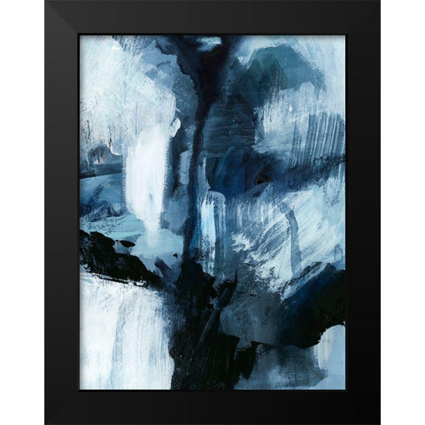 Composition in Blue IV Black Modern Wood Framed Art Print by Barnes, Victoria