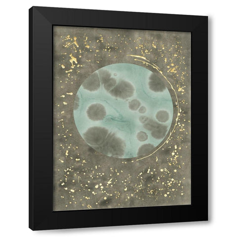 Seafoam Amoeba I Black Modern Wood Framed Art Print with Double Matting by Binder, Vanessa