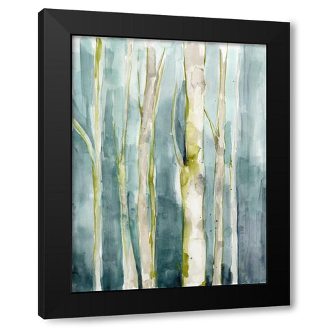 Treeline Watercolor I Black Modern Wood Framed Art Print with Double Matting by Goldberger, Jennifer