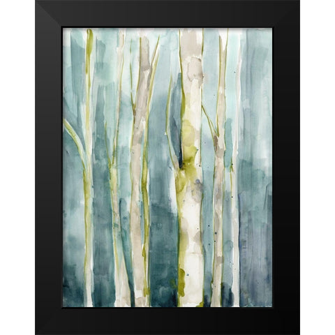 Treeline Watercolor I Black Modern Wood Framed Art Print by Goldberger, Jennifer