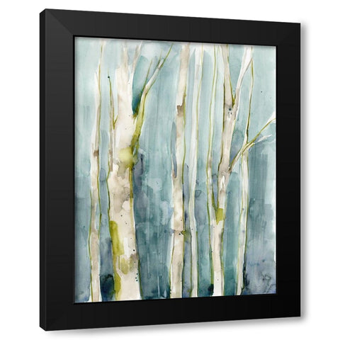 Treeline Watercolor II Black Modern Wood Framed Art Print by Goldberger, Jennifer