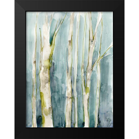 Treeline Watercolor II Black Modern Wood Framed Art Print by Goldberger, Jennifer