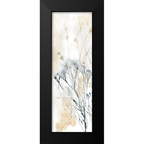 Wildflower Line Contour I Black Modern Wood Framed Art Print by Goldberger, Jennifer