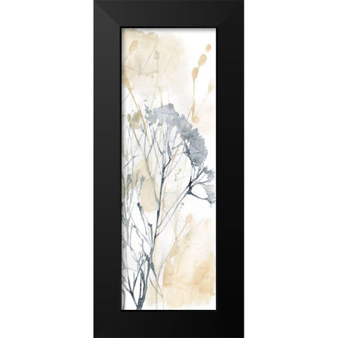 Wildflower Line Contour II Black Modern Wood Framed Art Print by Goldberger, Jennifer