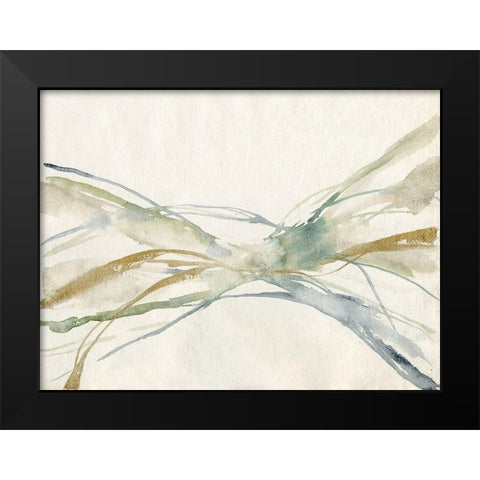 Watercolor Waves II Black Modern Wood Framed Art Print by Goldberger, Jennifer